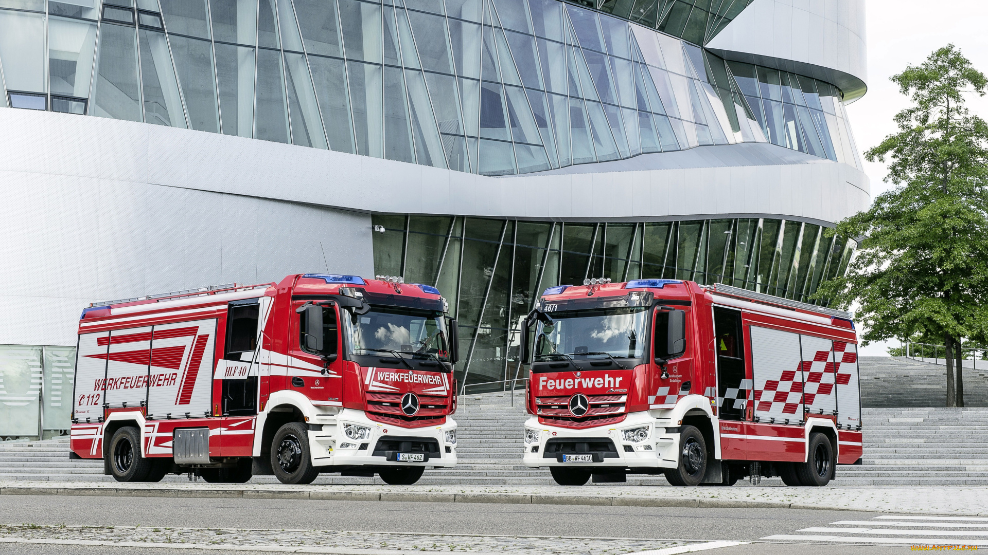 автомобили, пожарные, машины, mercedes