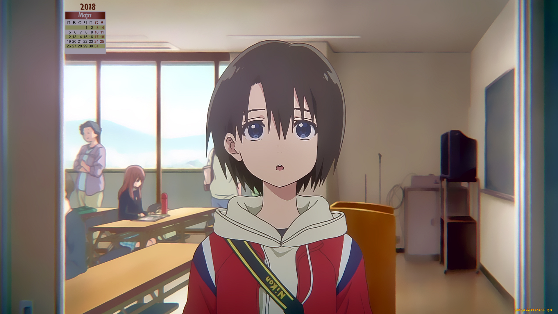 календари, аниме, взгляд, мальчик, лицо, 2018