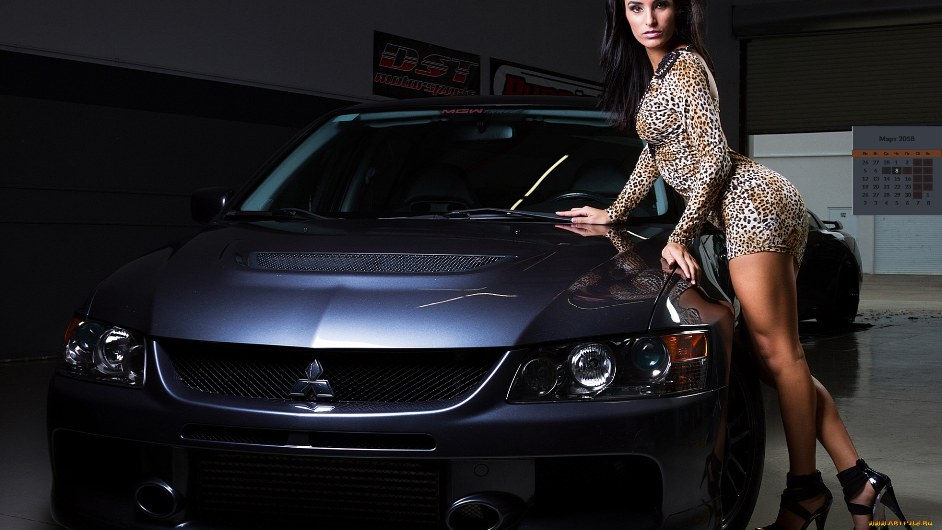 календари, автомобили, девушка, 2018, взгляд