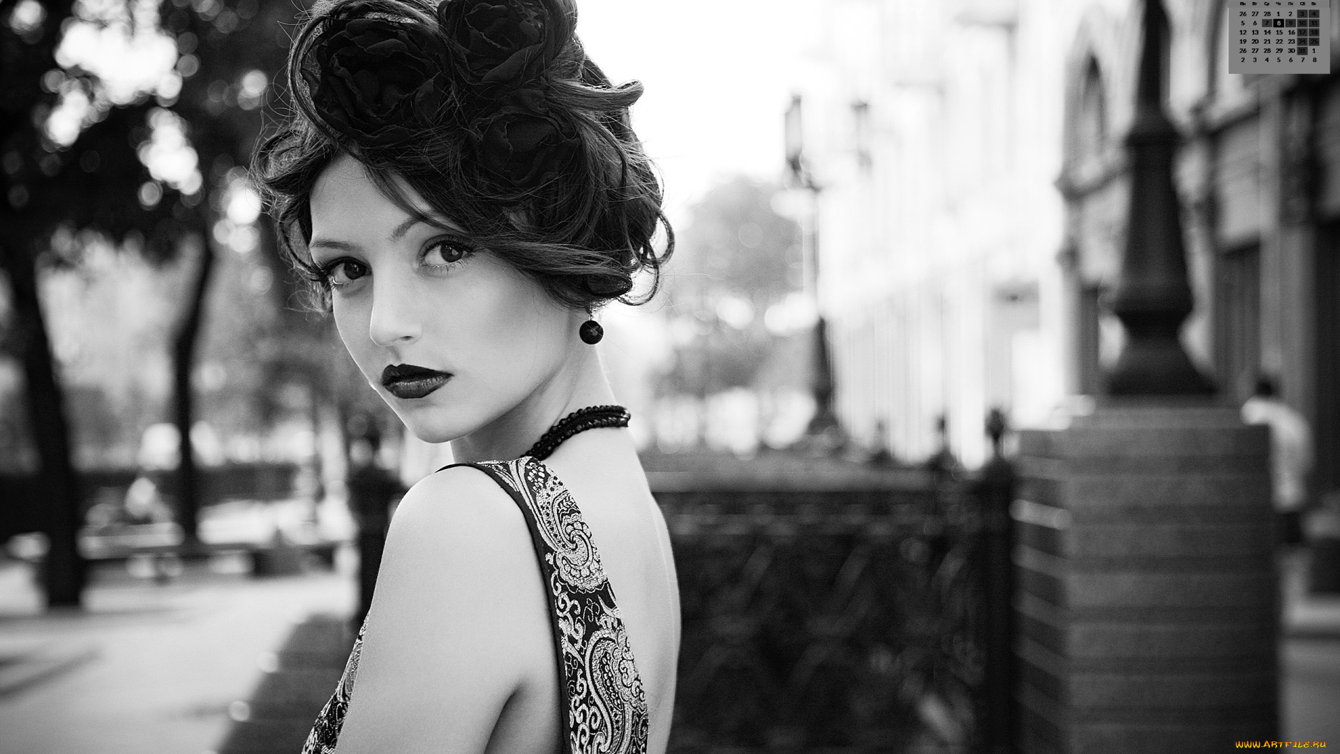 календари, девушки, 2018, украшение, взгляд