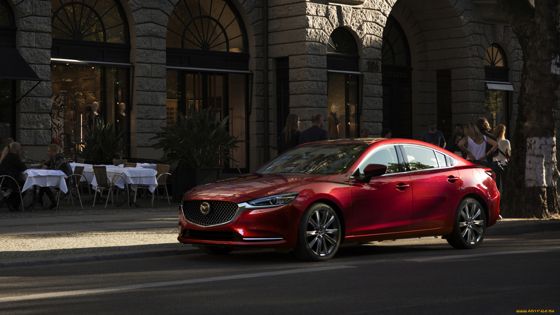 mazda6, 2018, автомобили, выставки, и, уличные, фото, mazda6, 2018, красный