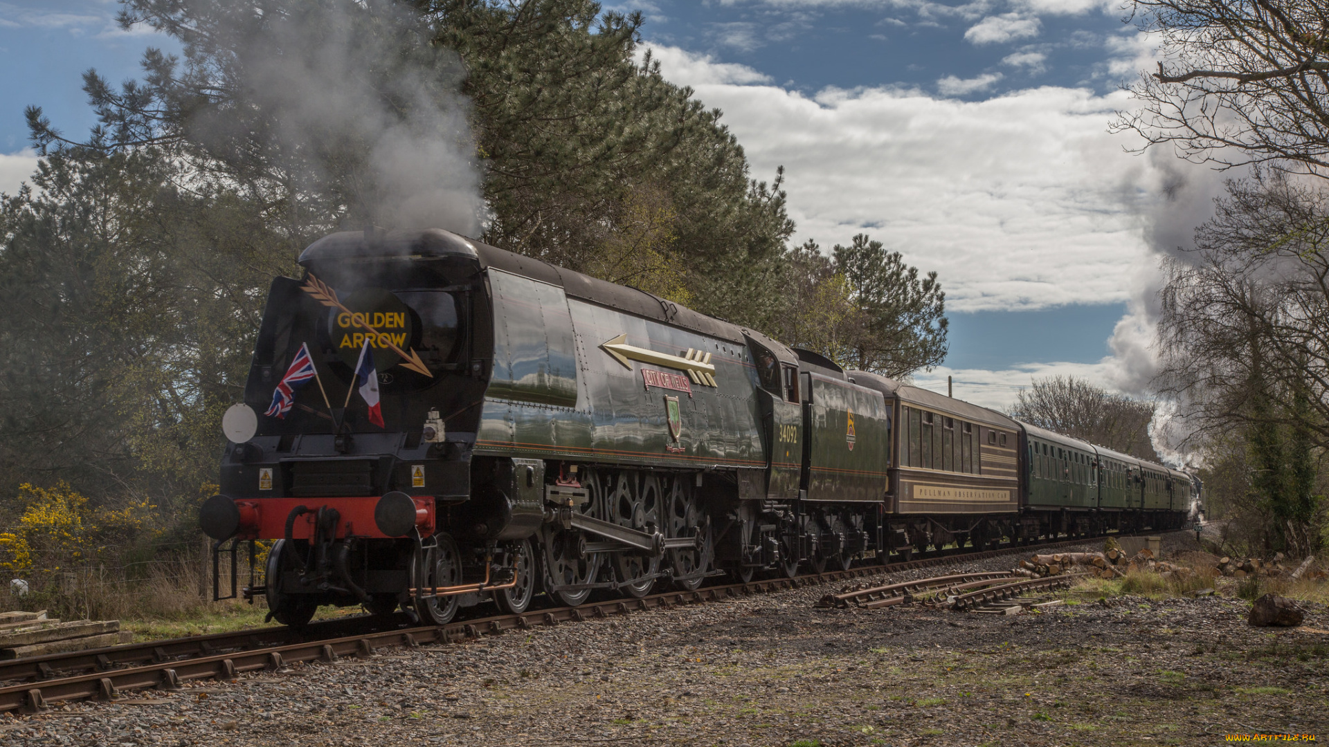 техника, паровозы, локомотив, состав