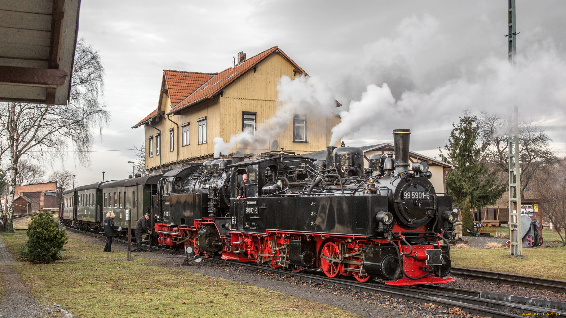 техника, паровозы, паровоз, рельсы