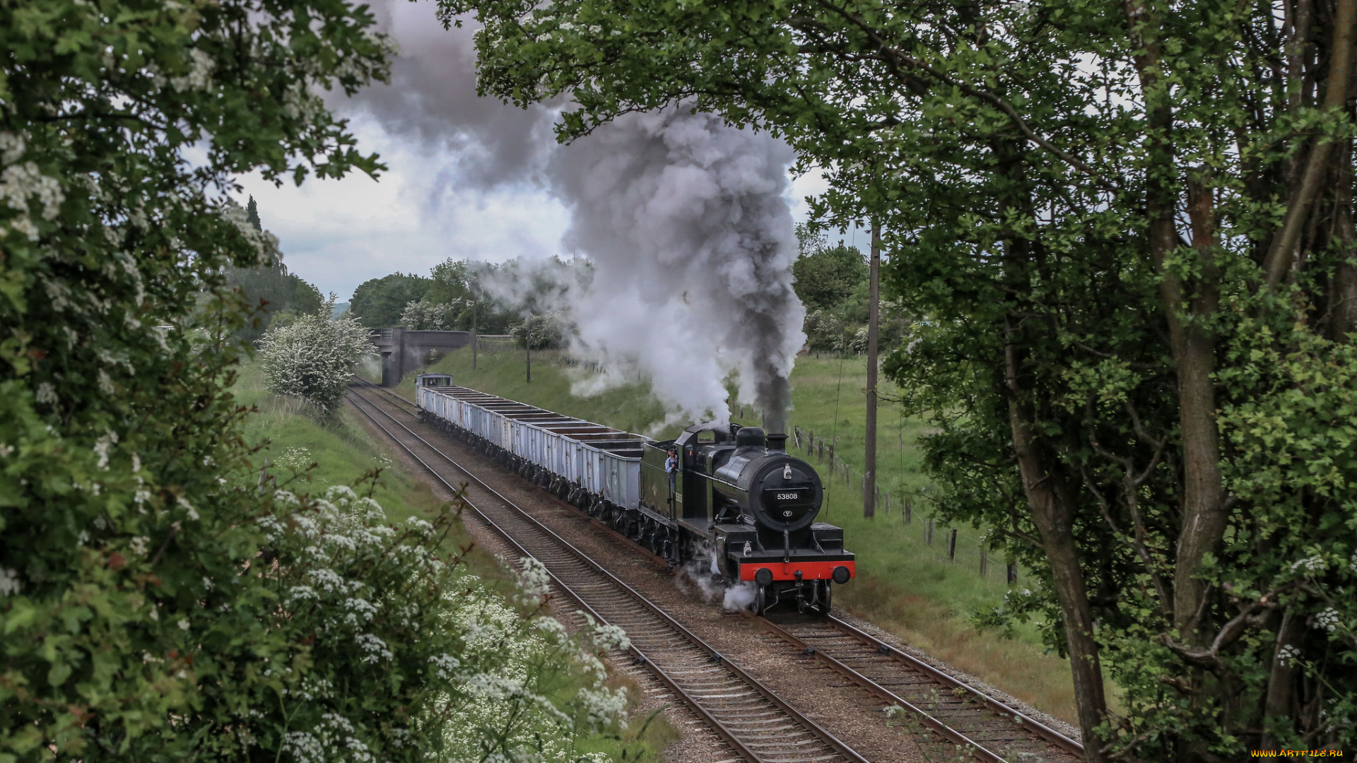 техника, паровозы, паровоз, рельсы