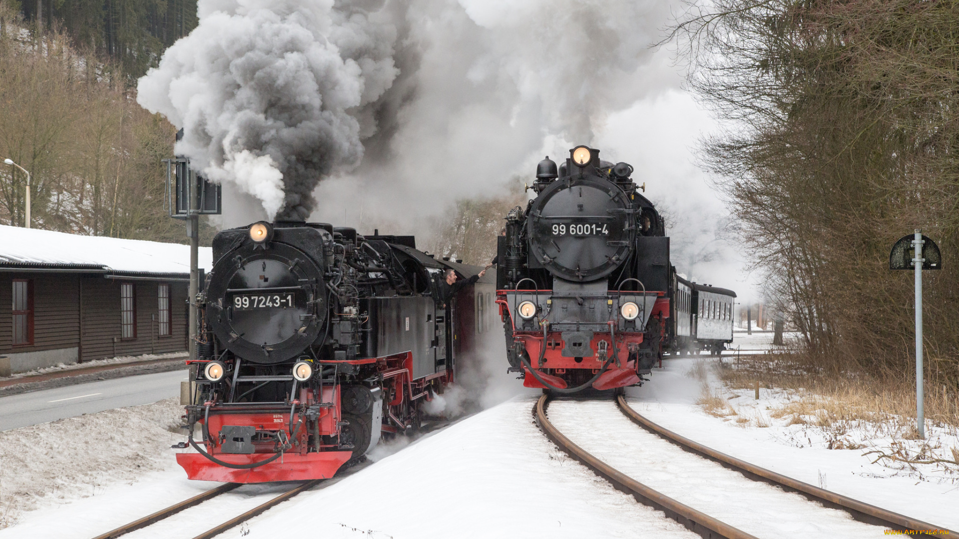 техника, паровозы, паровоз, рельсы