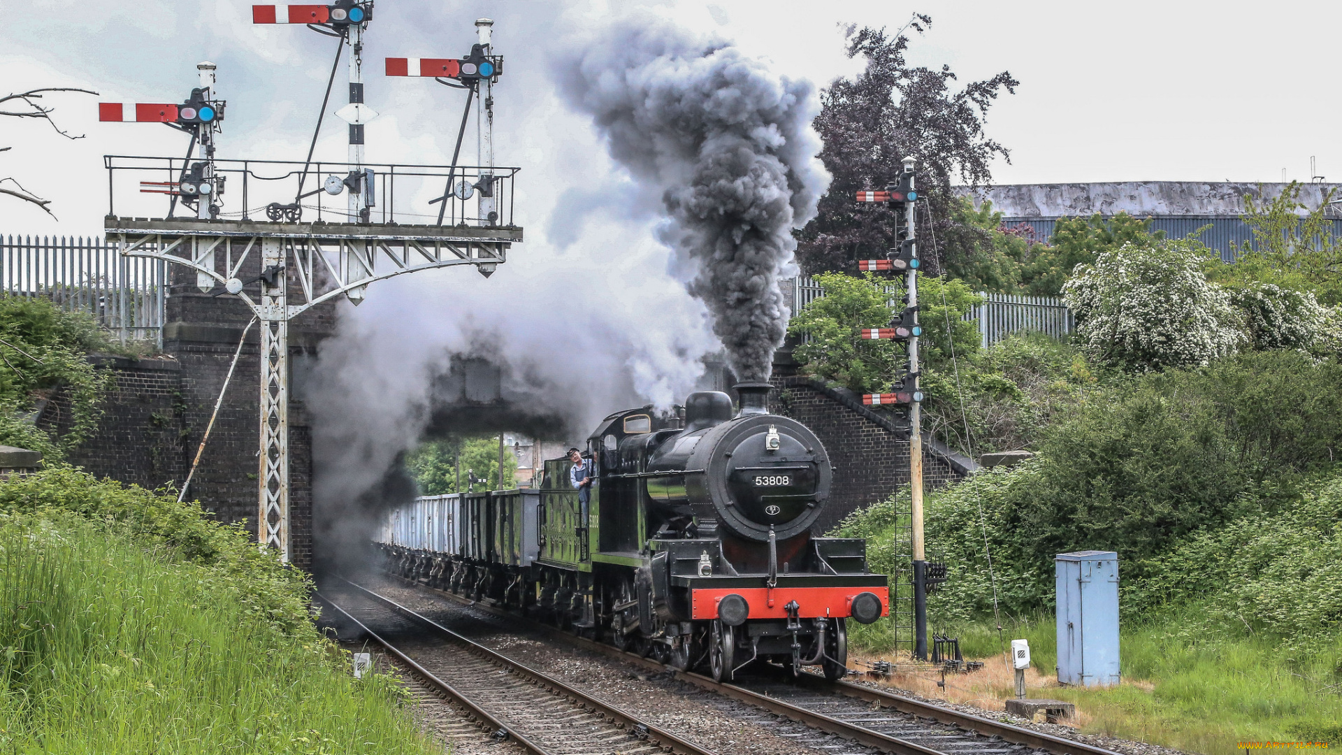 техника, паровозы, паровоз, рельсы