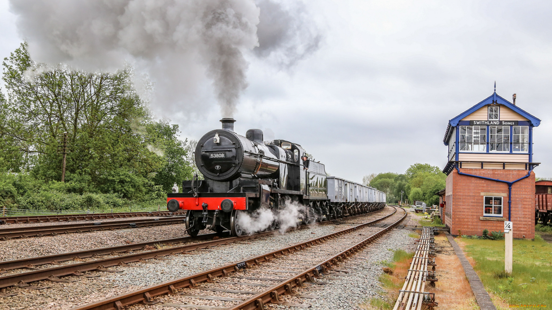 техника, паровозы, паровоз, рельсы