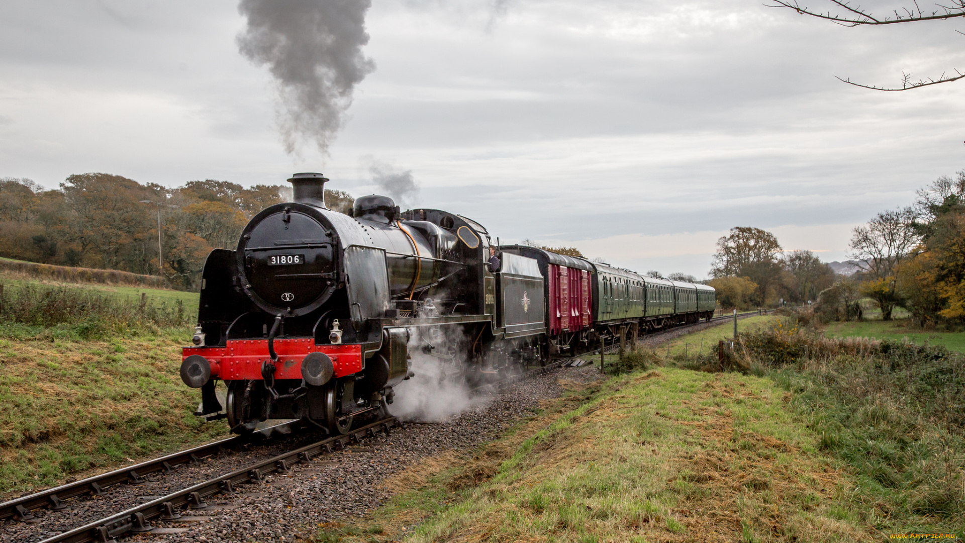 техника, паровозы, рельсы, паровоз