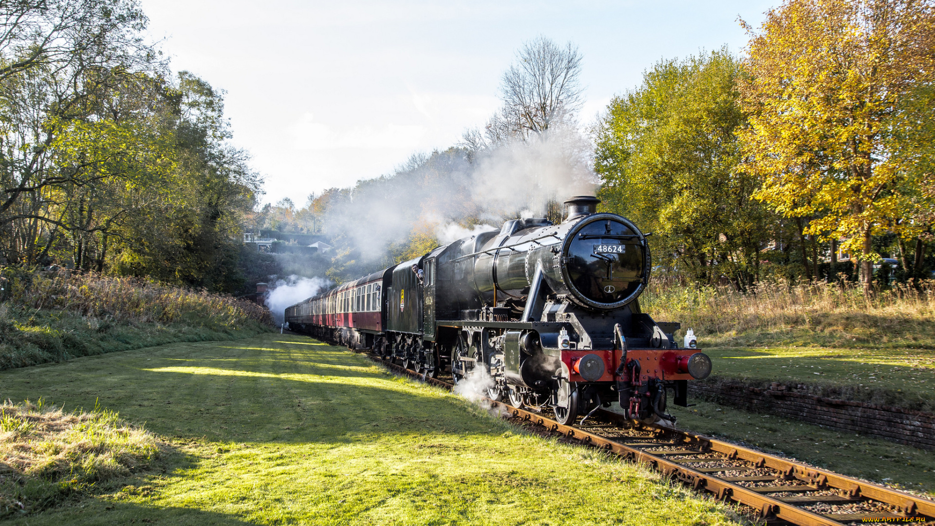 техника, паровозы, рельсы, паровоз