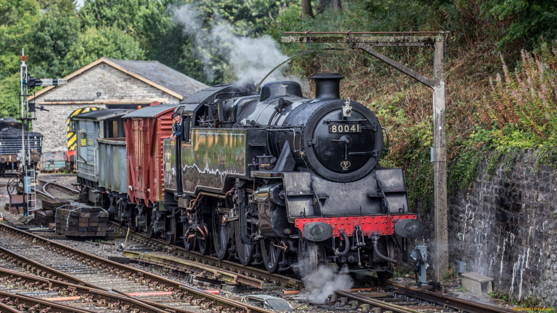 техника, паровозы, рельсы, паровоз