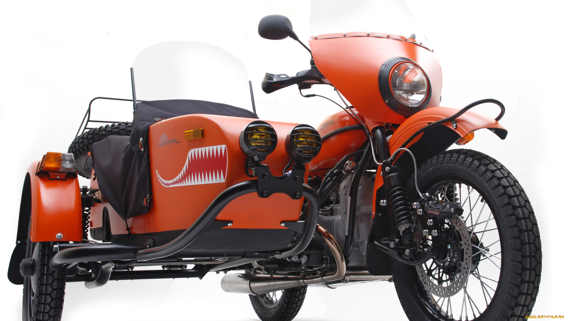 урал, мотоциклы, мотоциклы, с, коляской, мотоцикл, Ямал