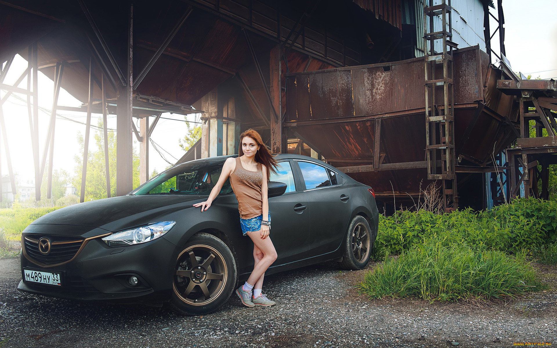 автомобили, -авто, с, девушками, mazda, 3, sport