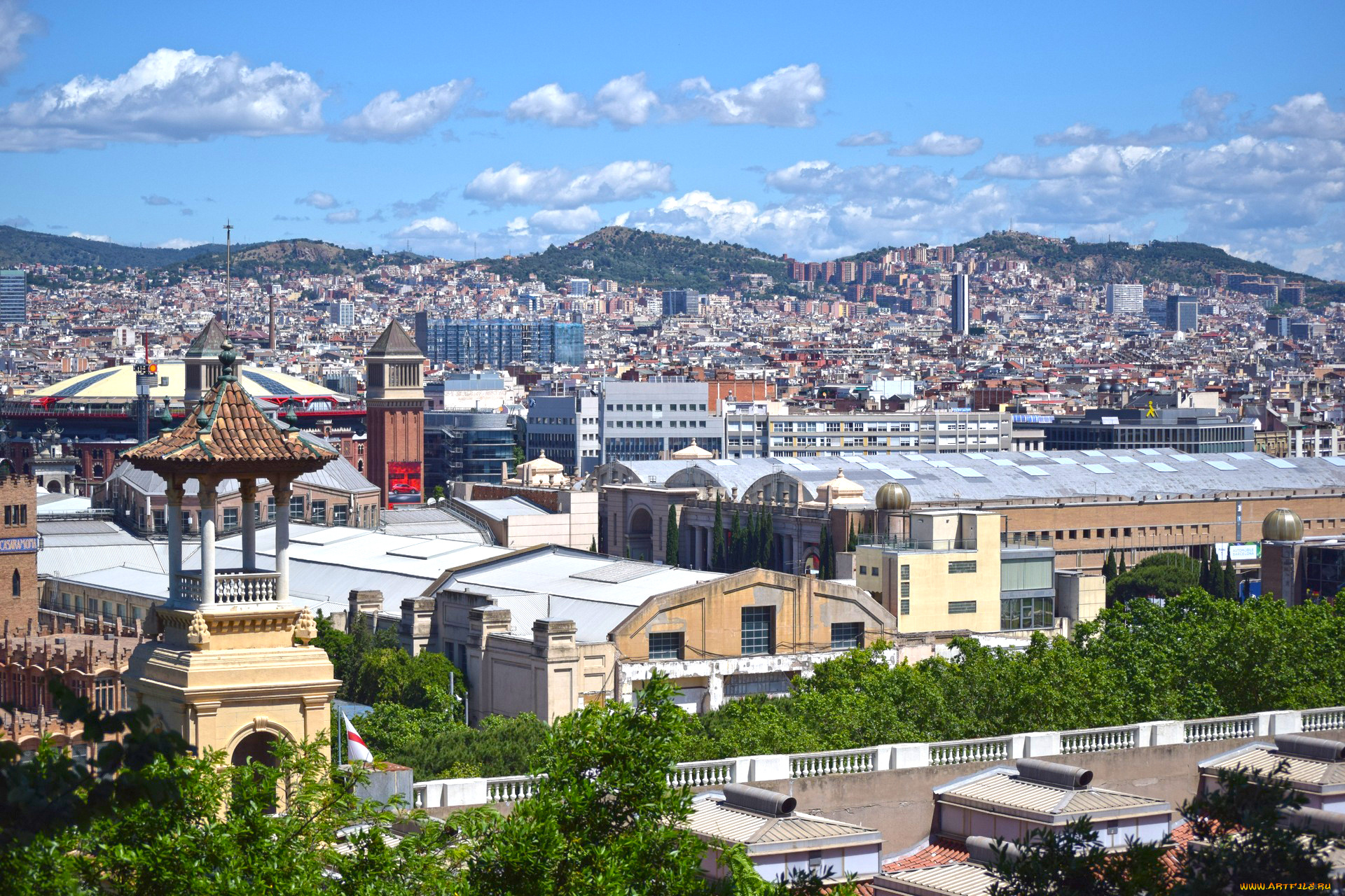 города, барселона, , испания, здание