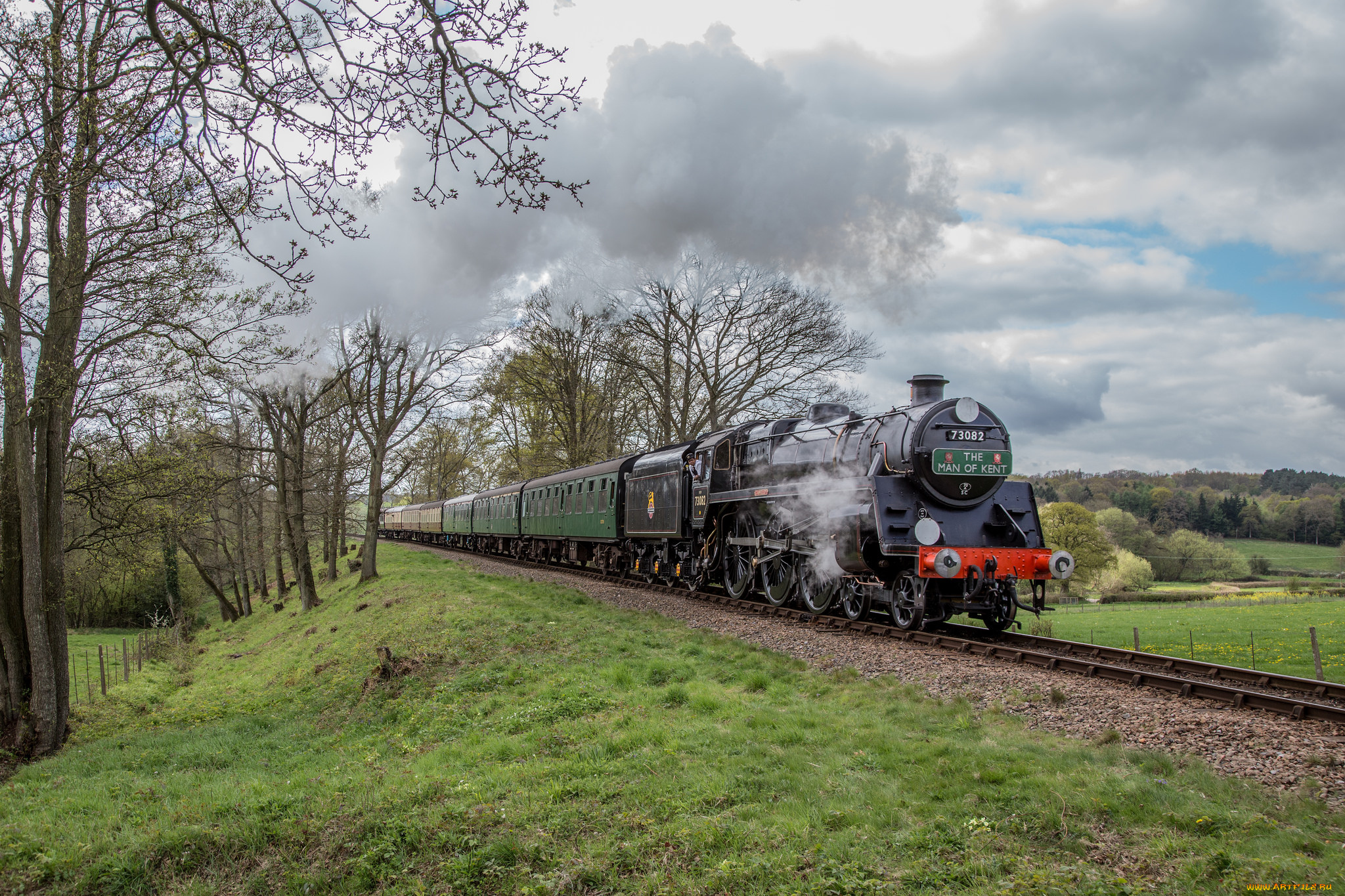 техника, паровозы, локомотив, состав