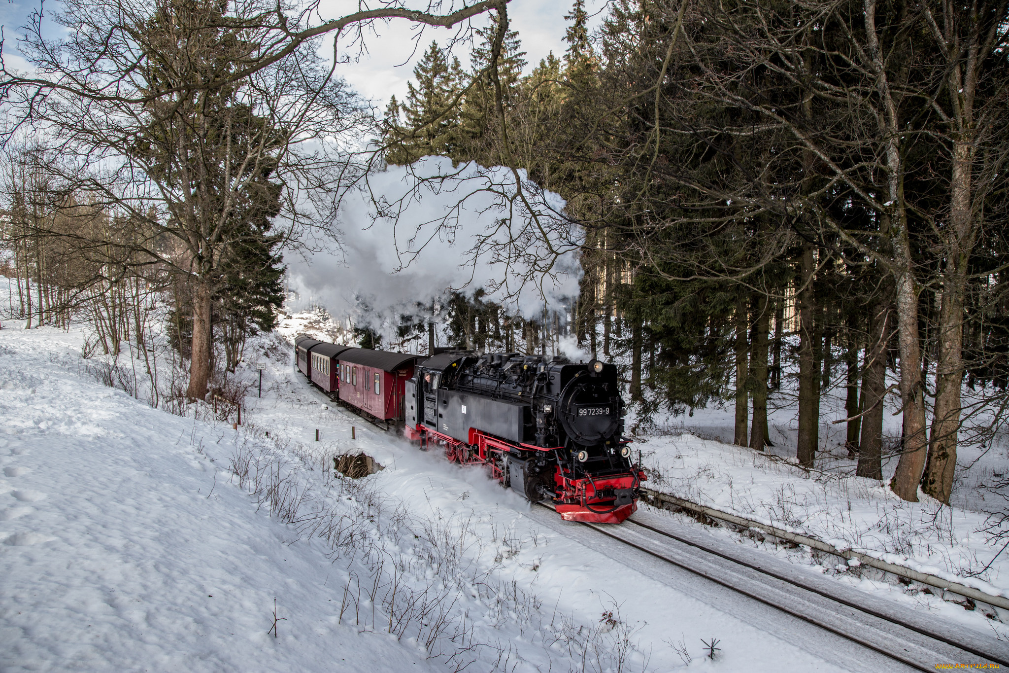 техника, паровозы, паровоз, рельсы