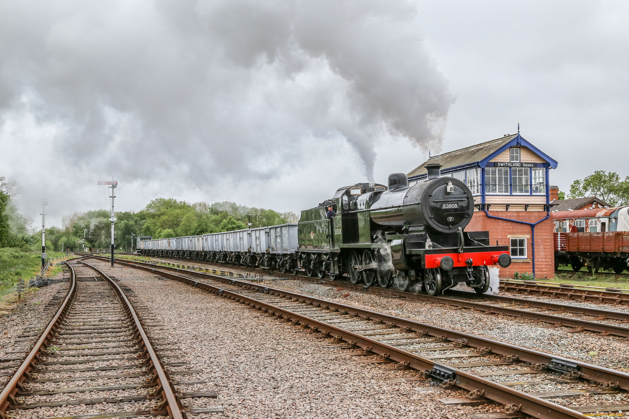 техника, паровозы, паровоз, рельсы