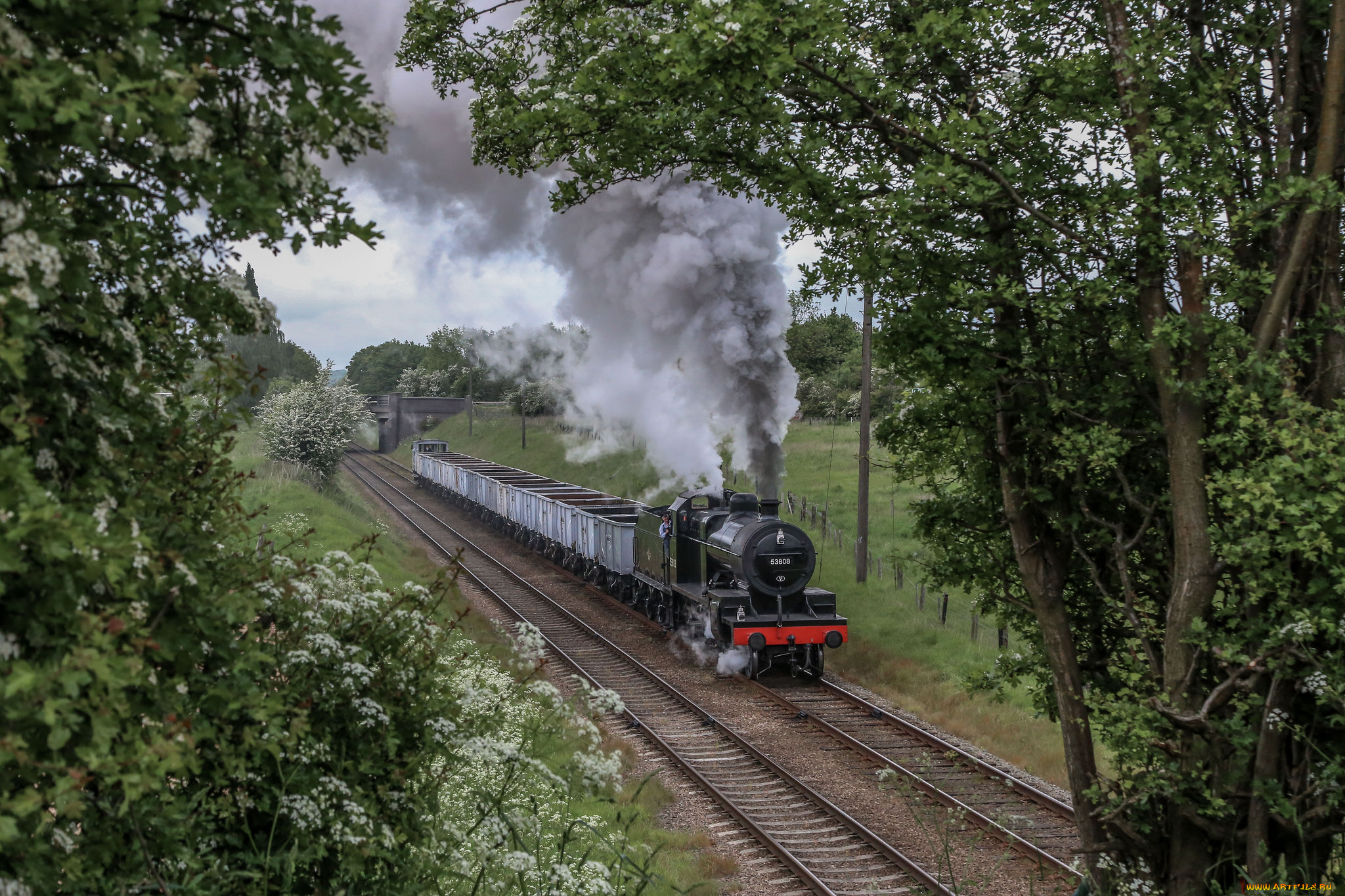 техника, паровозы, паровоз, рельсы
