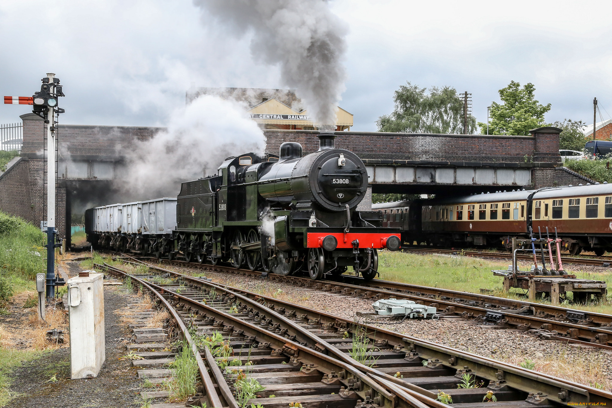 техника, паровозы, паровоз, рельсы