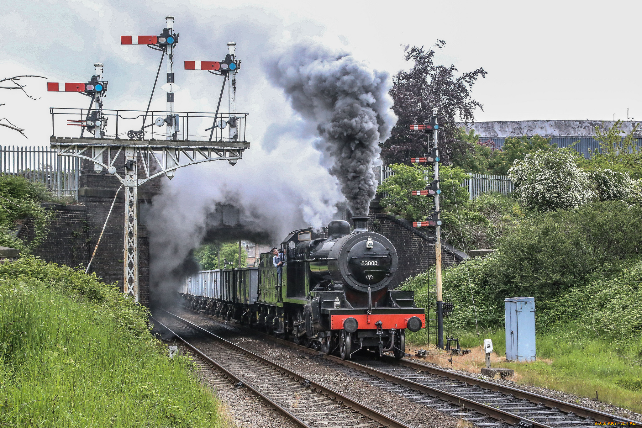 техника, паровозы, паровоз, рельсы