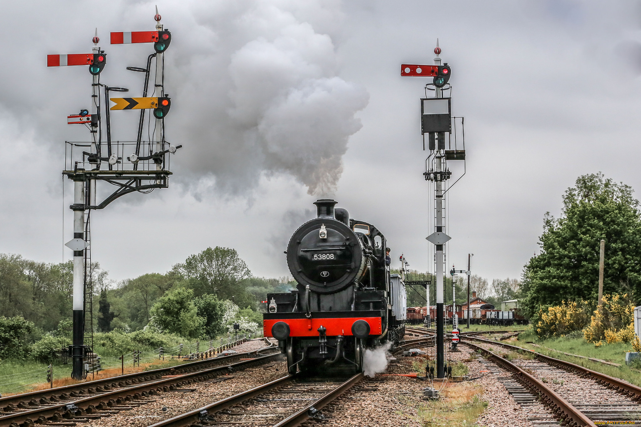 техника, паровозы, рельсы, паровоз