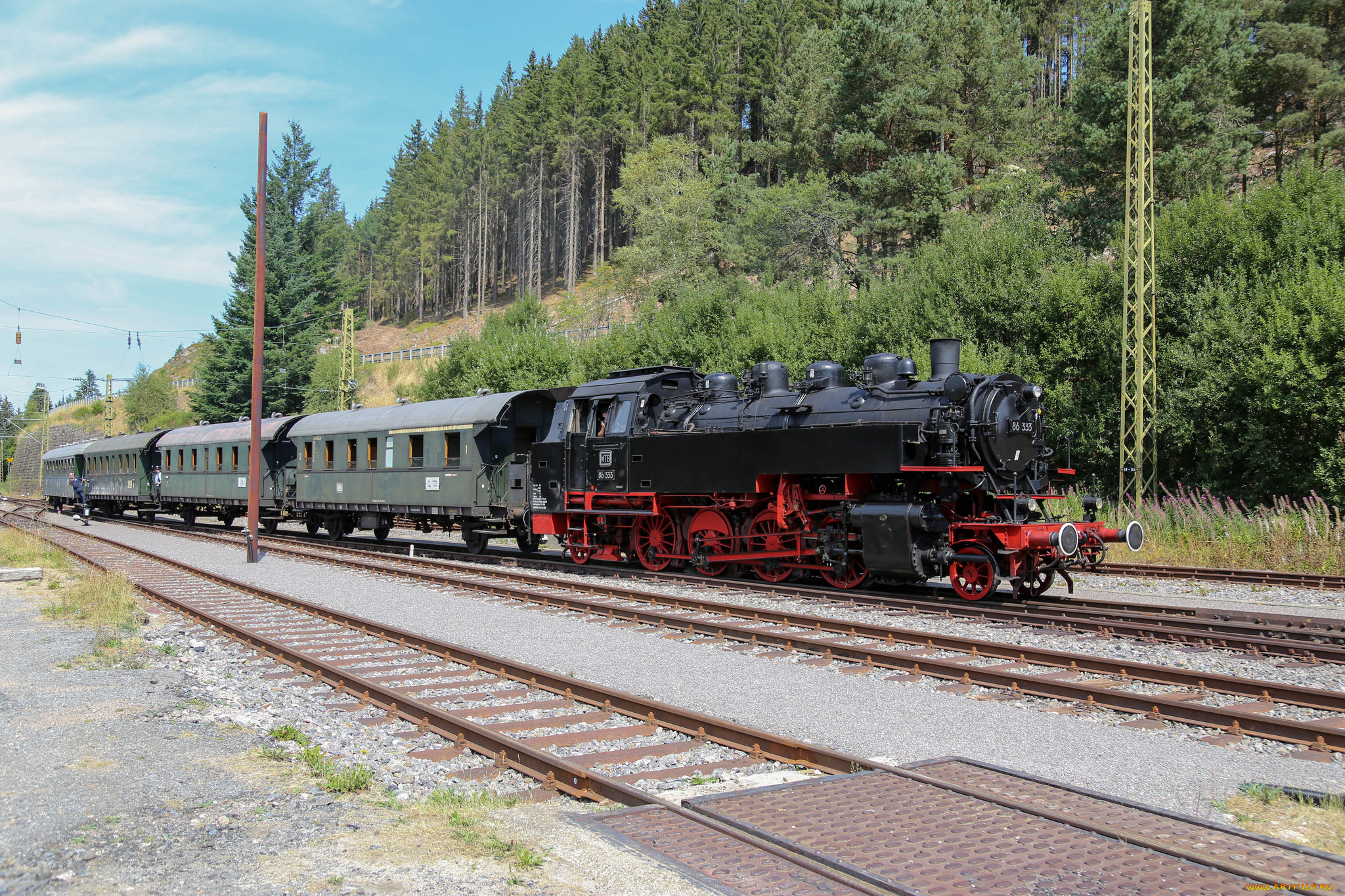 техника, паровозы, рельсы, паровоз