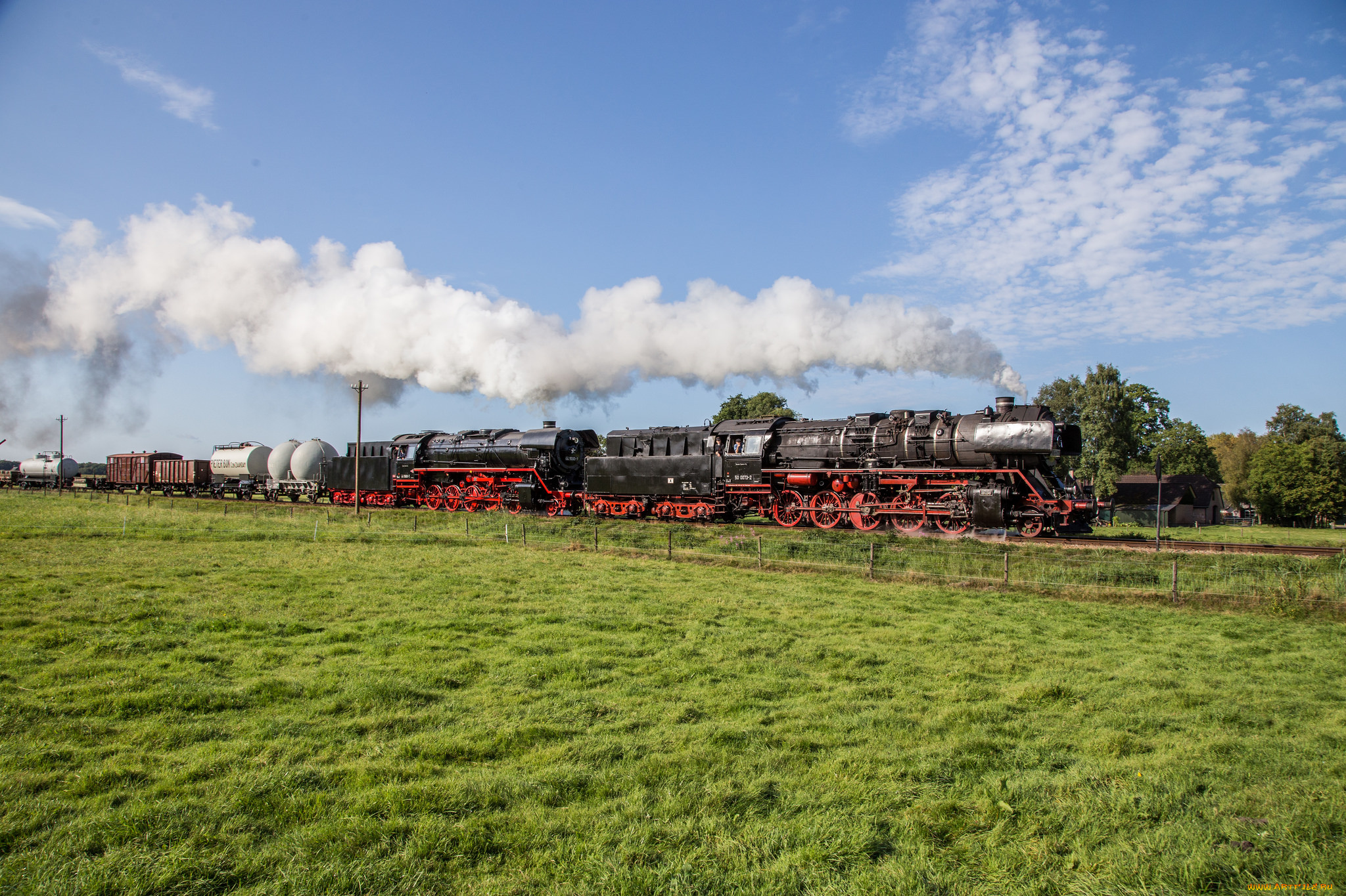 техника, паровозы, состав, локомотив