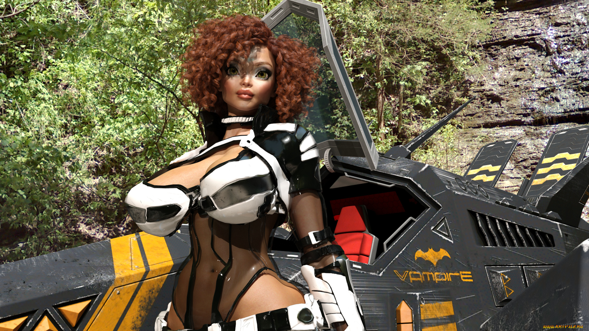 3д, графика, фантазия, , fantasy, девушки, взгляд, фон