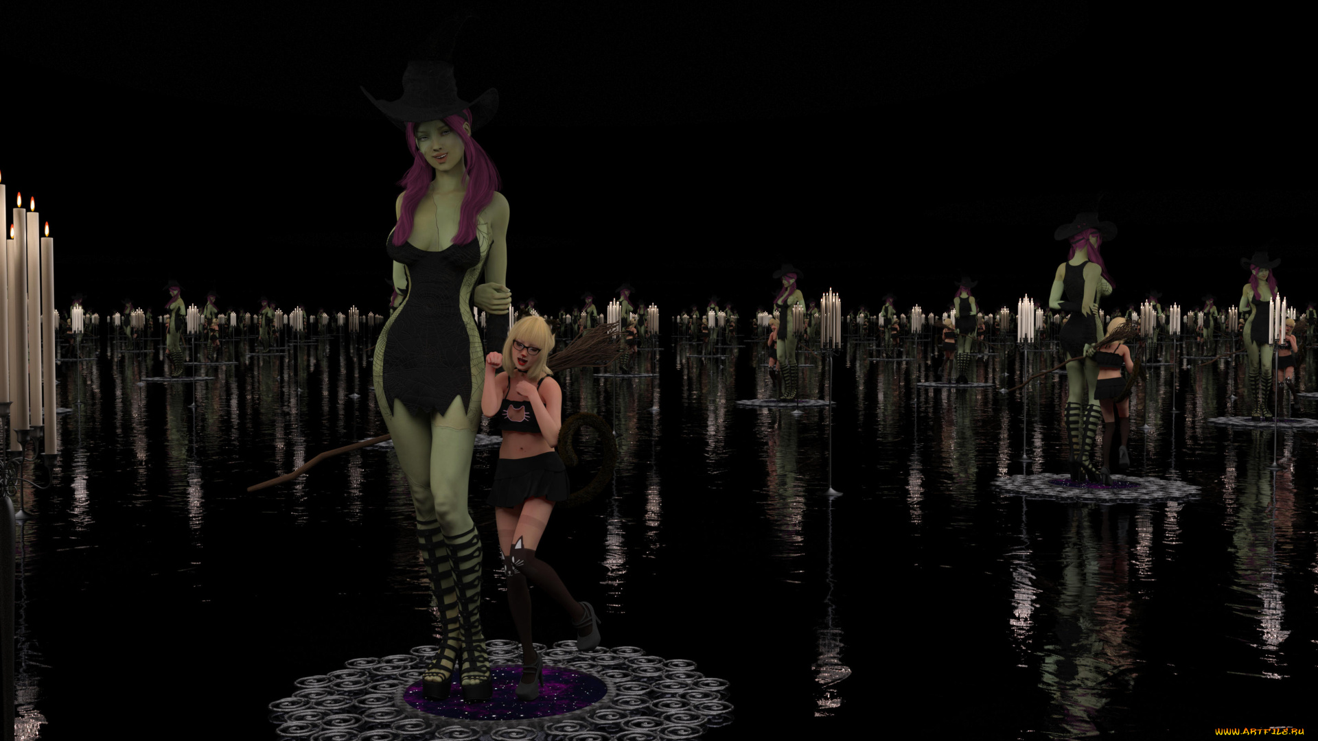 3д, графика, фантазия, , fantasy, фон, взгляд, девушка