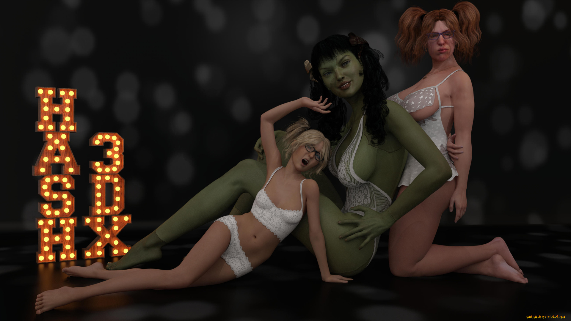 3д, графика, фантазия, , fantasy, фон, взгляд, девушки