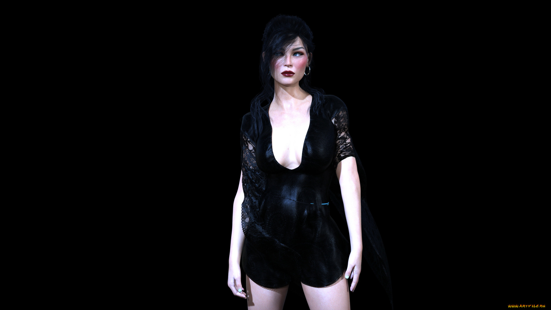 3д, графика, люди, , people, девушка, взгляд, фон