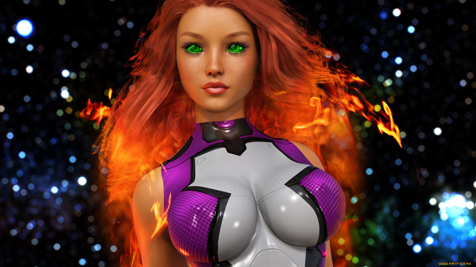 3д, графика, люди, , people, девушка, взгляд, фон