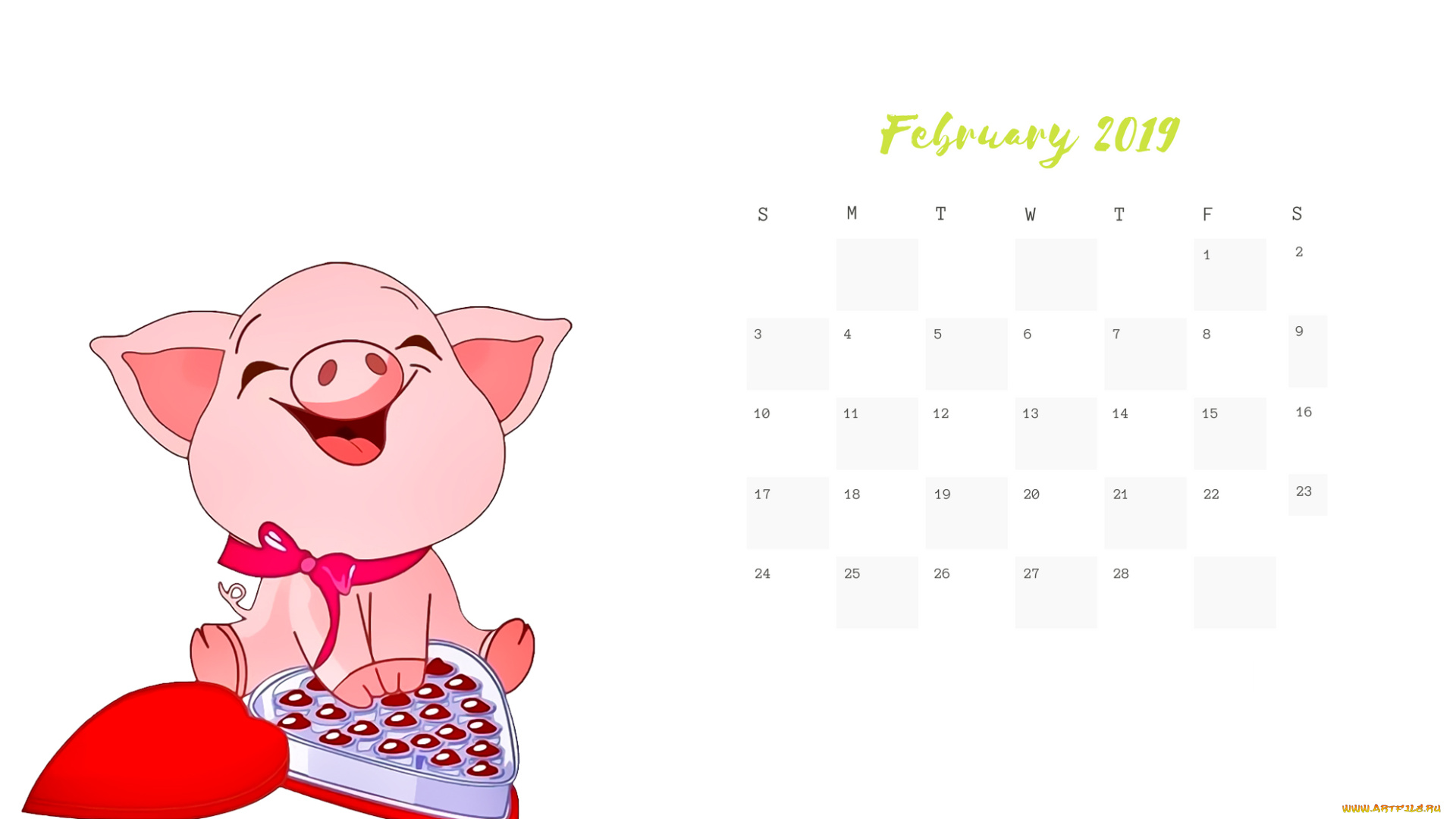 календари, рисованные, , векторная, графика, коробка, свинья, конфеты, поросенок