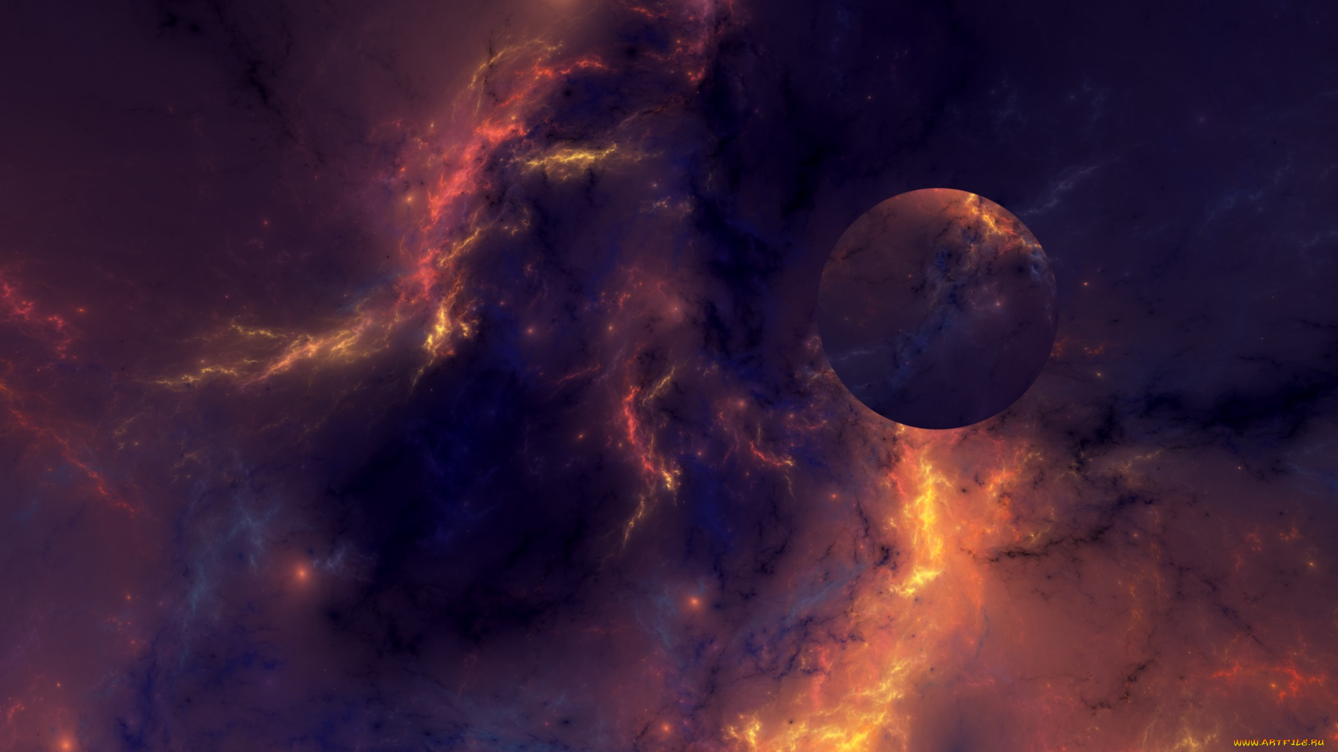 космос, арт, звезды, галактики, вселенная, планета