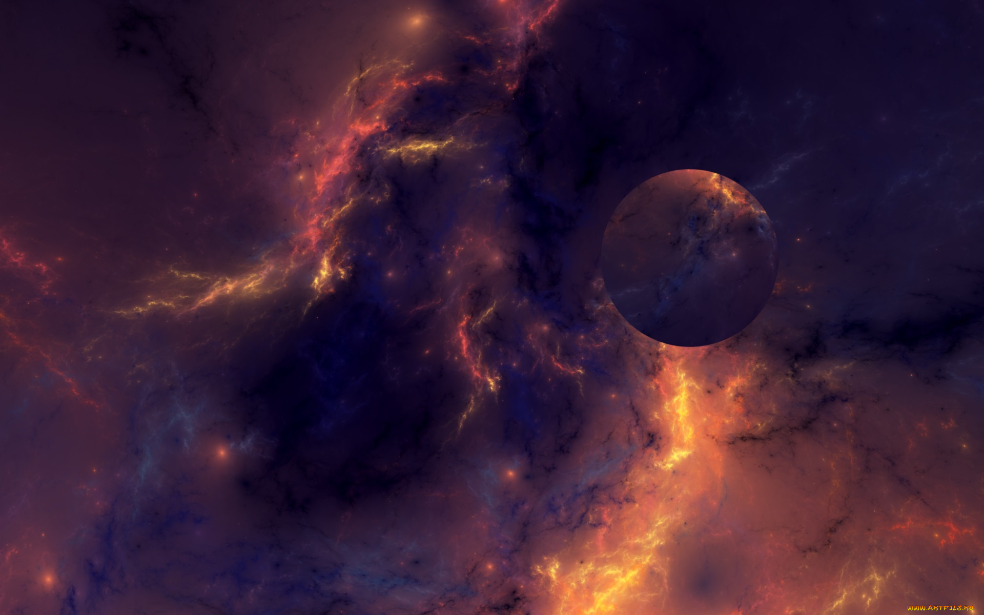 космос, арт, звезды, галактики, вселенная, планета