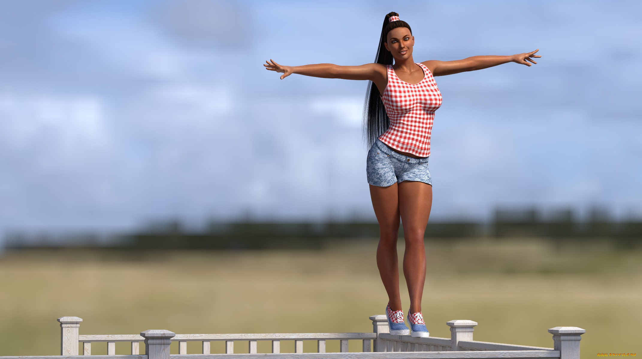 3д, графика, люди, , people, девушка, взгляд, фон