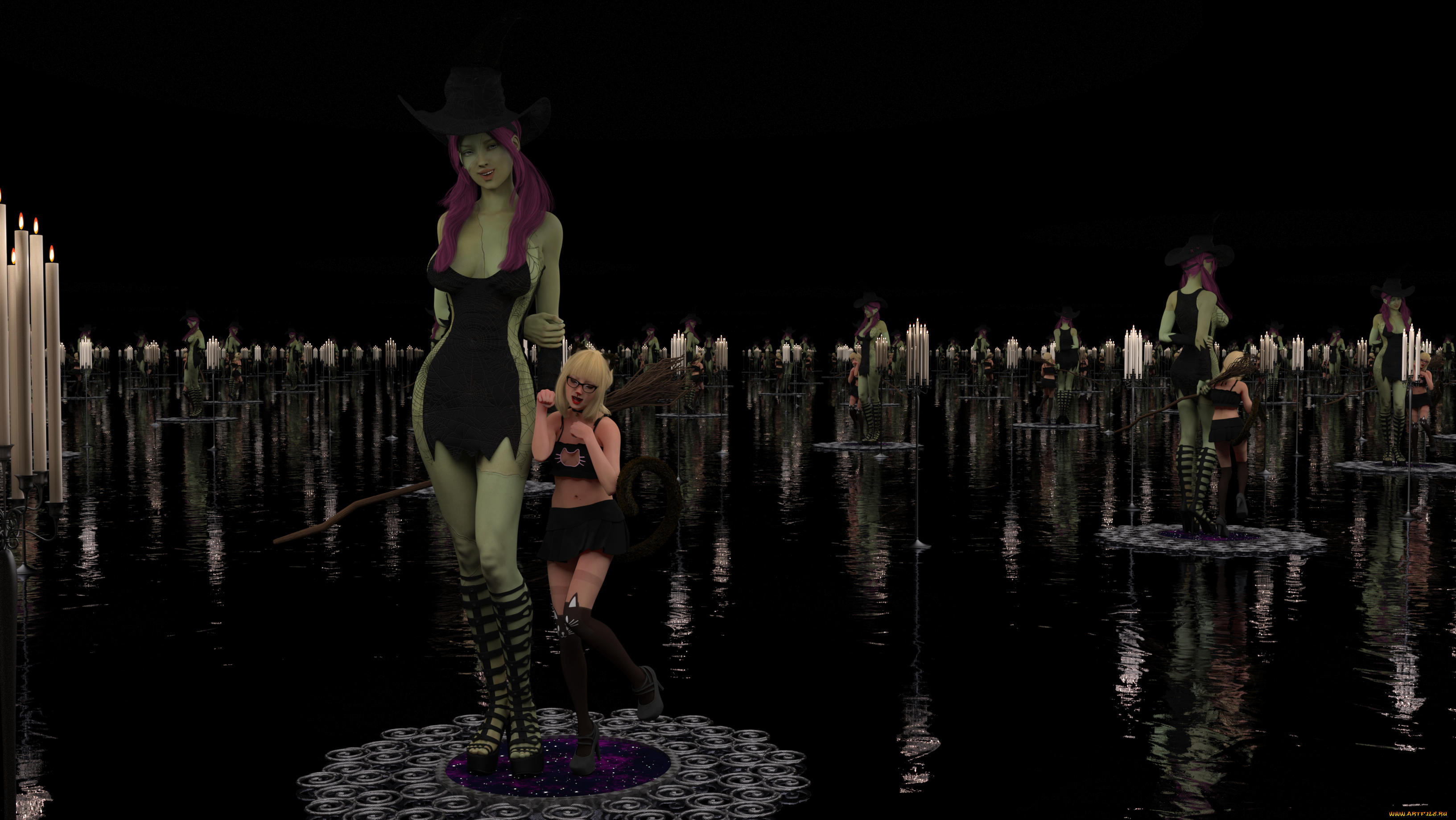 3д, графика, фантазия, , fantasy, фон, взгляд, девушка