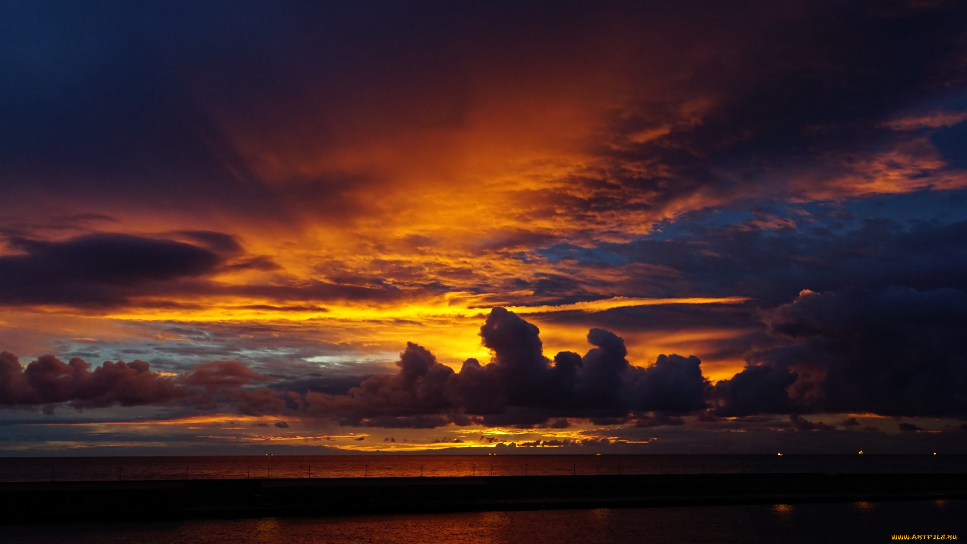 природа, восходы, закаты, облака, закат