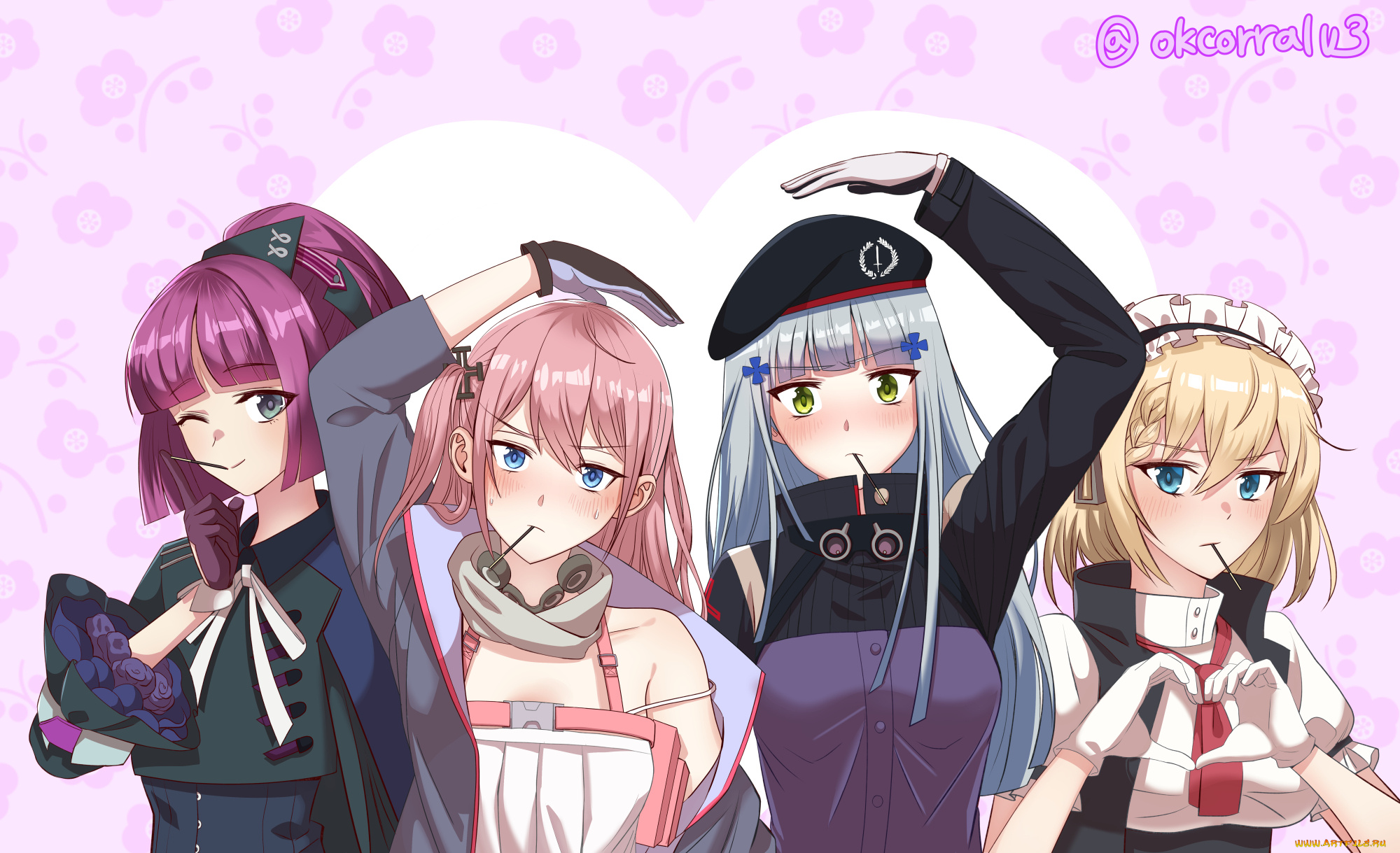 аниме, girls, frontline, girls, frontline