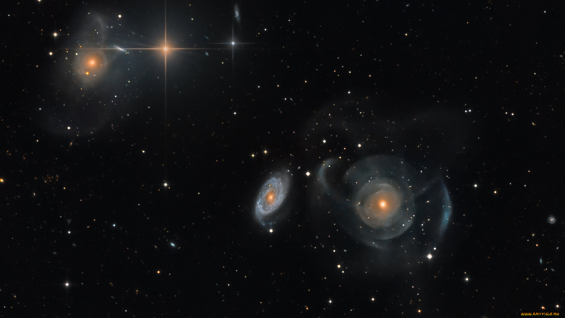 космос, галактики, туманности, созвездие, рыбы