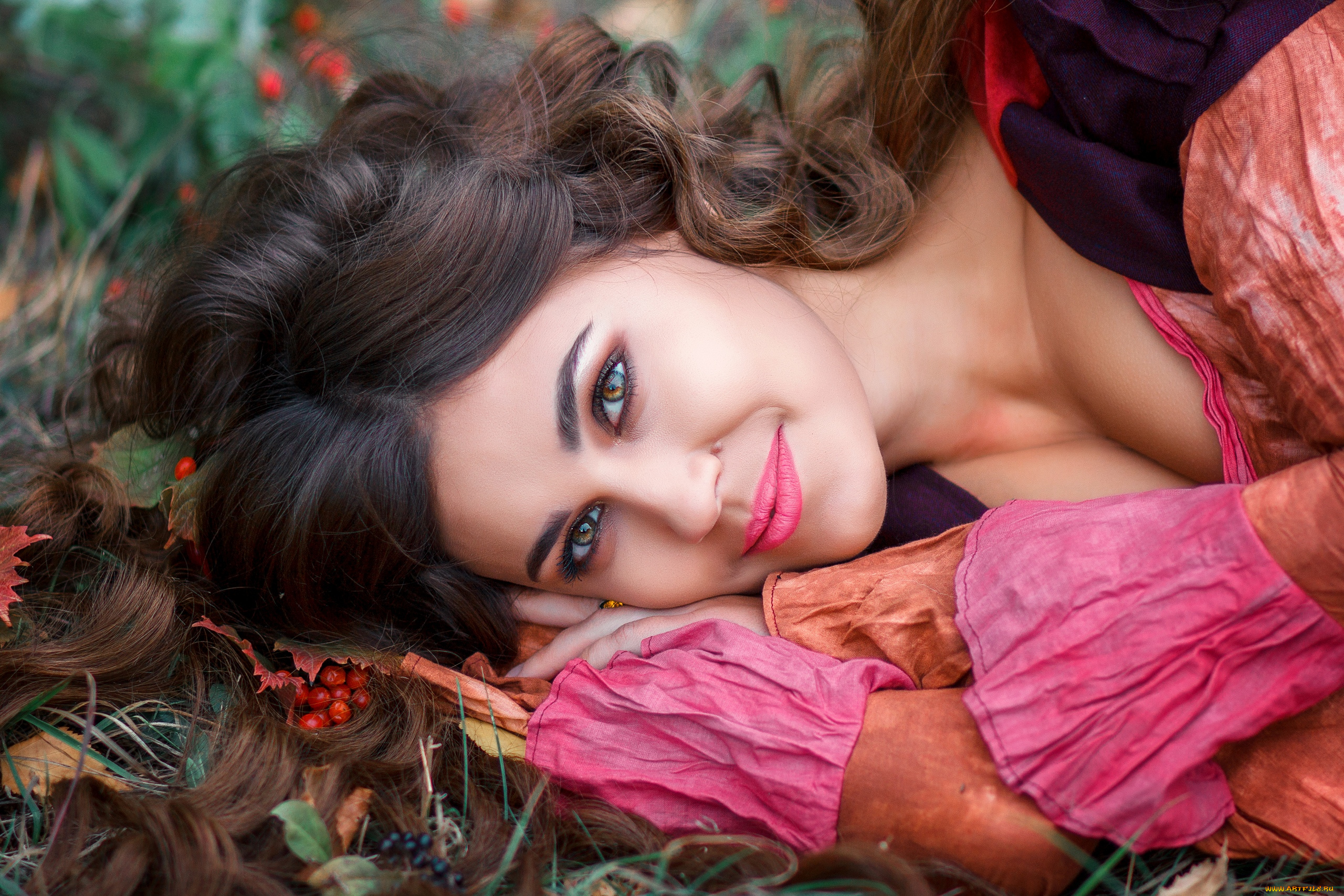 девушки, -, лица, , портреты, красивая, девушка