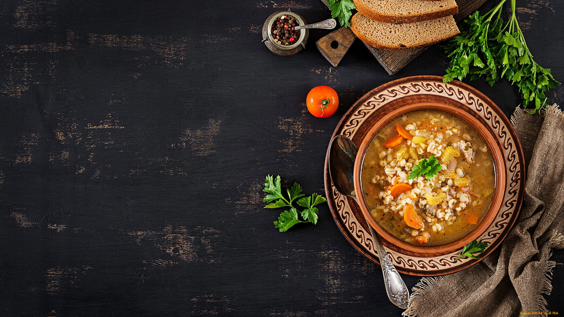 еда, первые, блюда, крупник, крупяной, суп