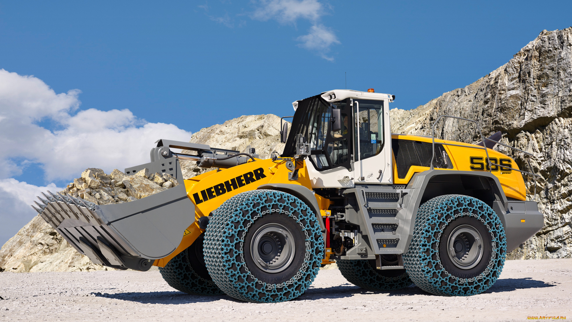 техника, фронтальные, погрузчики, liebherr