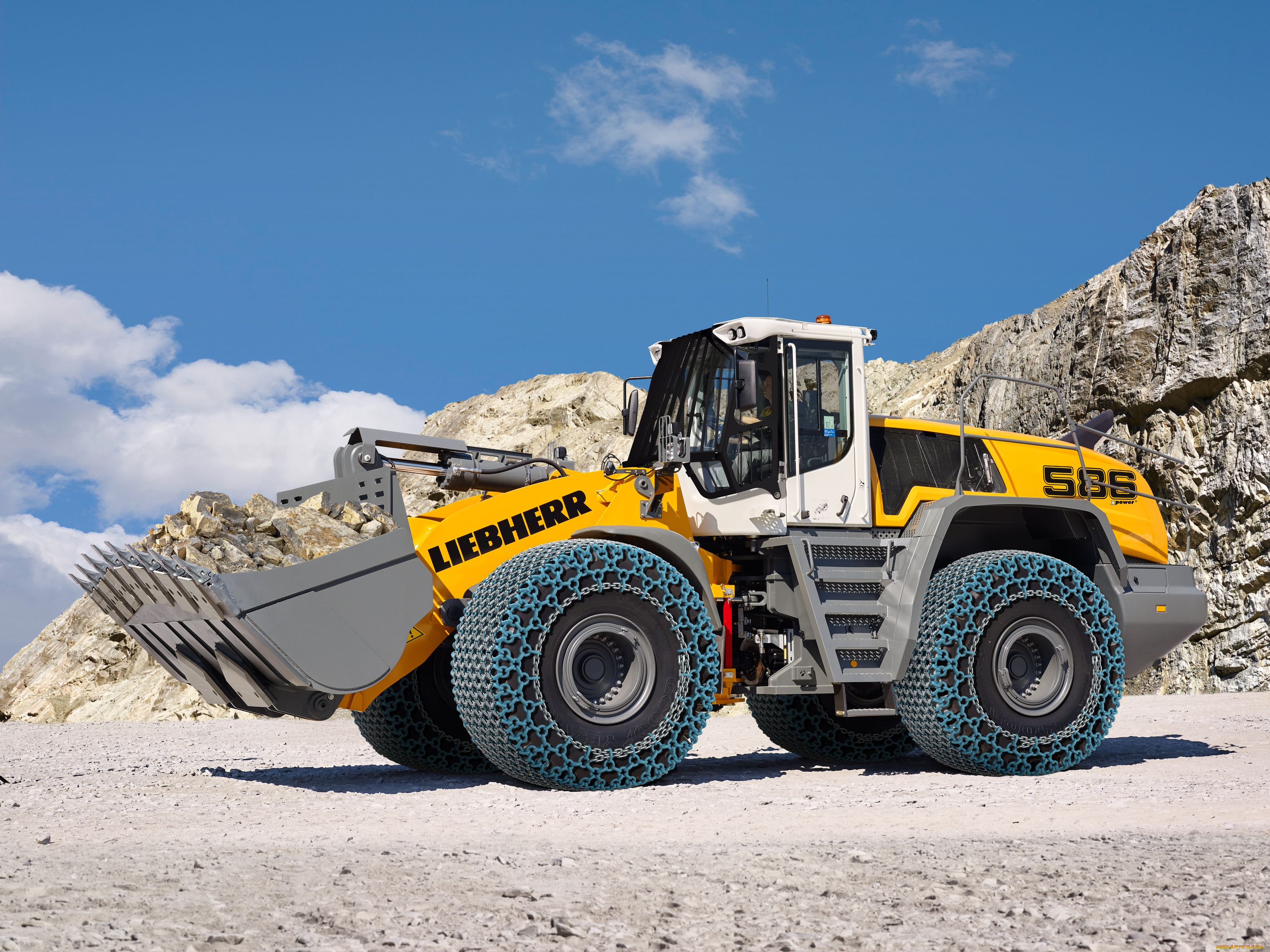 техника, фронтальные, погрузчики, liebherr