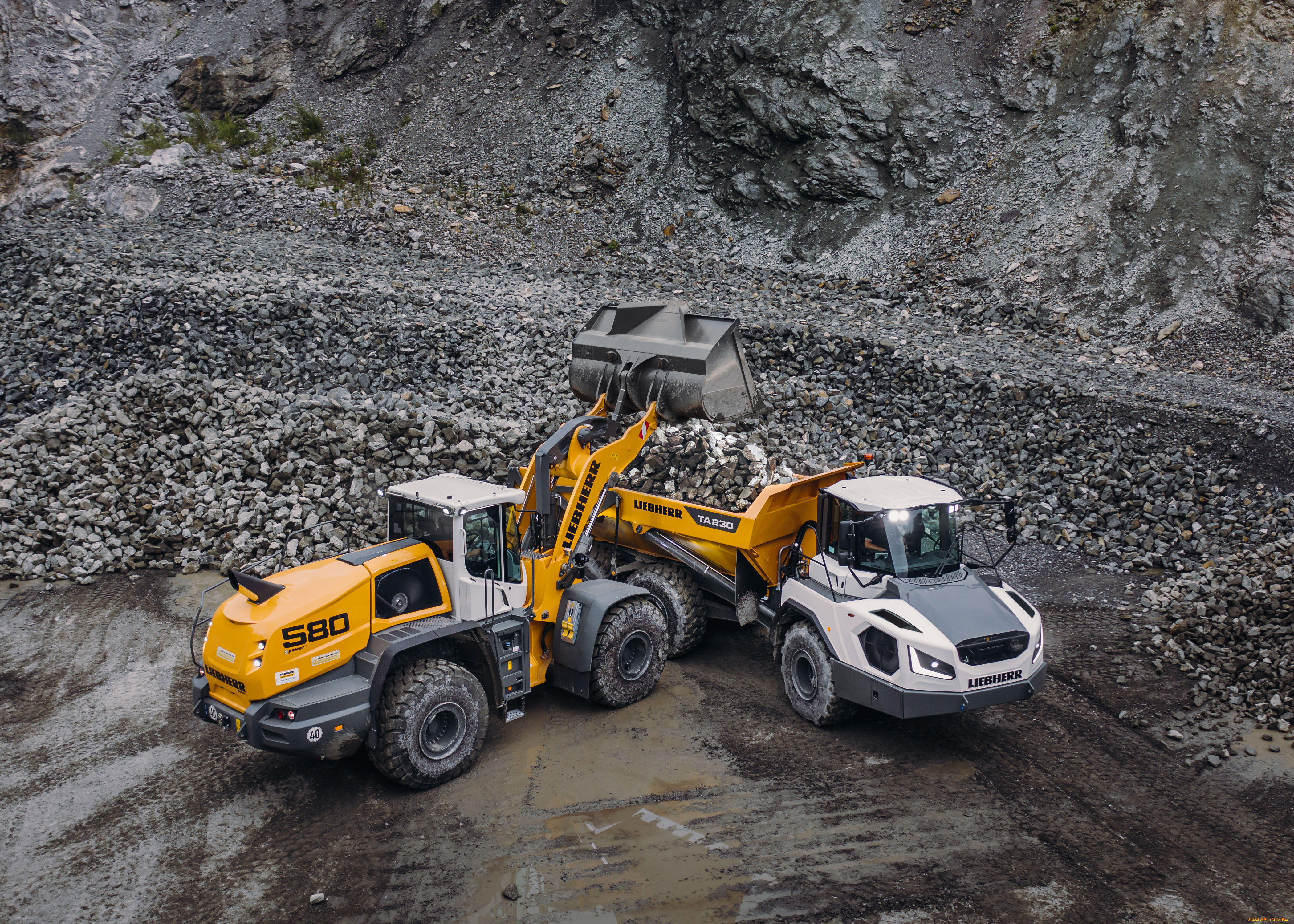 техника, фронтальные, погрузчики, liebherr