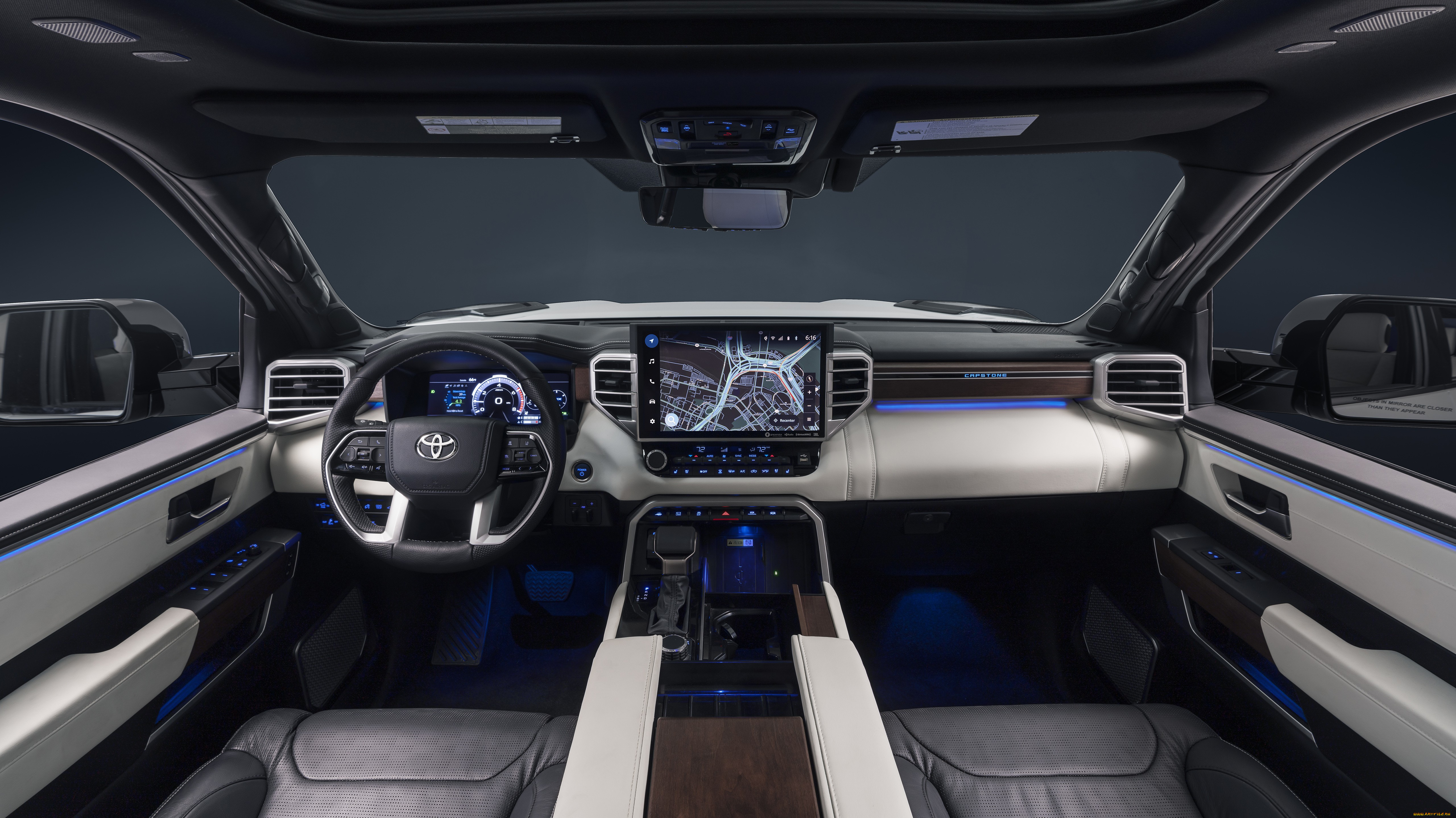автомобили, интерьеры, toyota, tundra, capstone, crewmax, интерьер, тойота, пикап