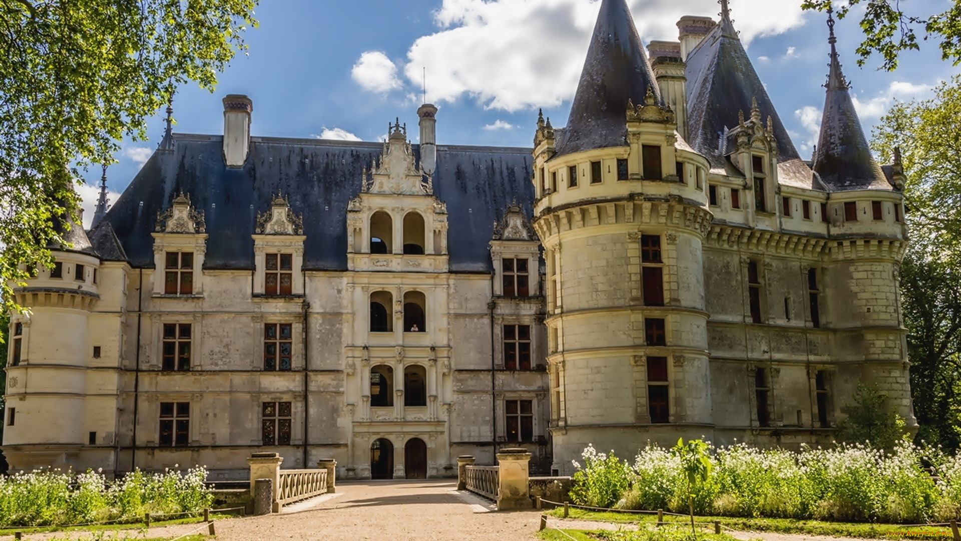 chateau, azay, le, rideau, france, города, замки, франции, chateau, azay, le, rideau