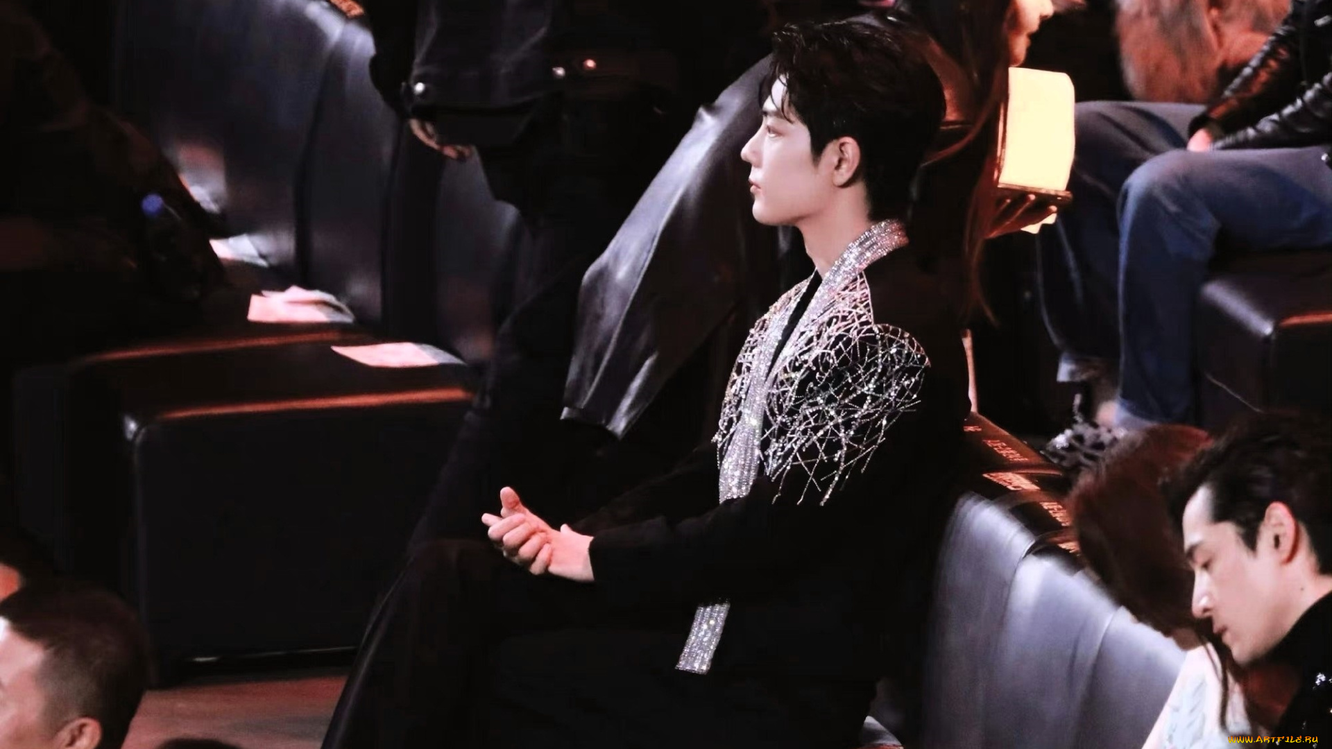 мужчины, xiao, zhan, актер, костюм, зал, люди