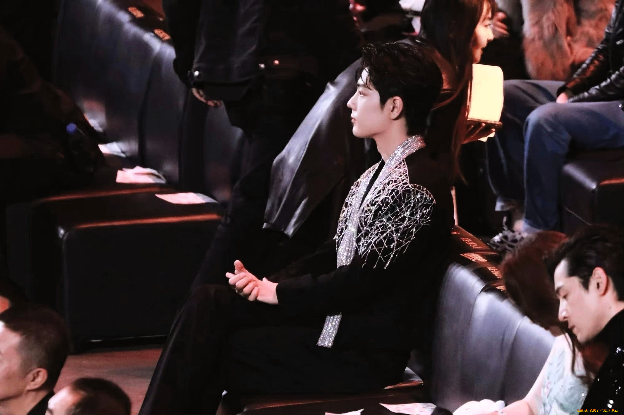 мужчины, xiao, zhan, актер, костюм, зал, люди