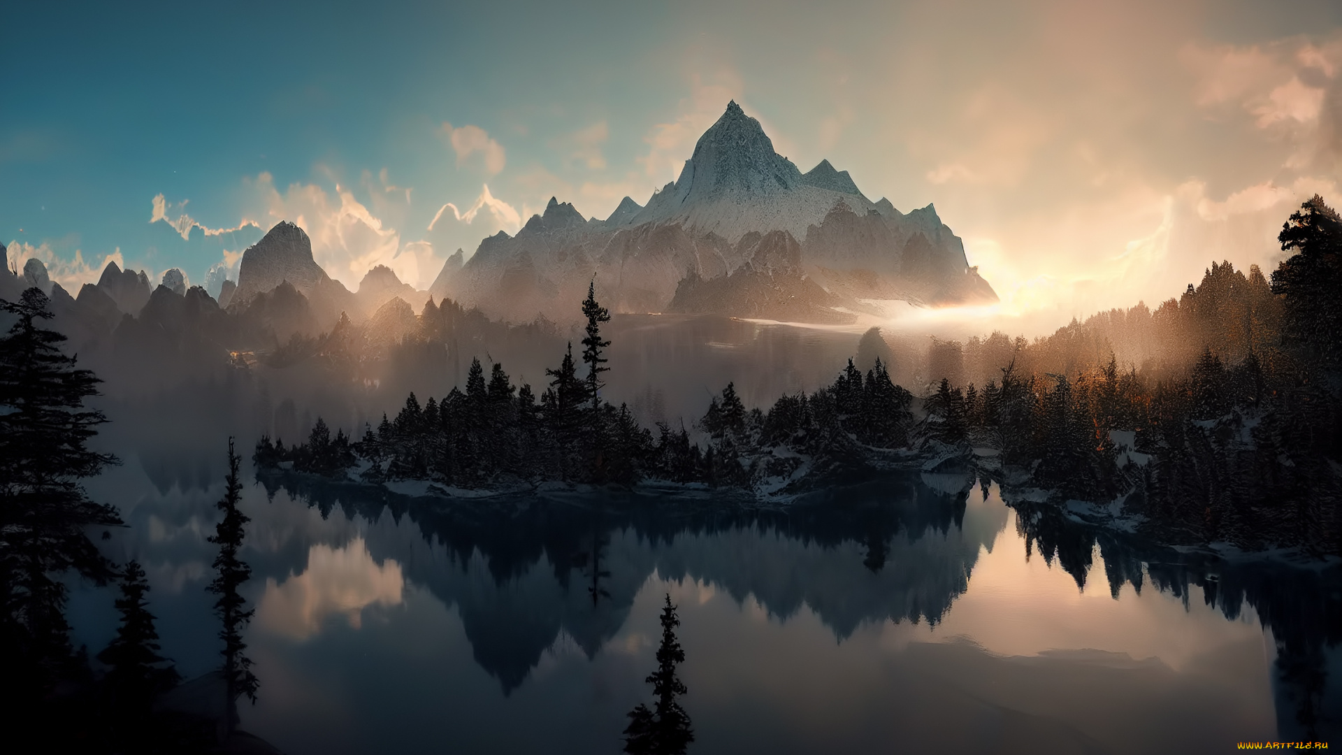 разное, компьютерный, дизайн, пейзаж