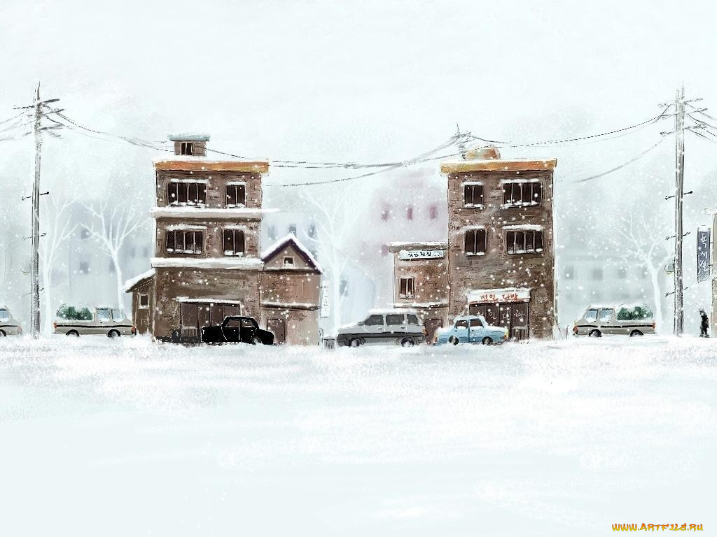 рисованные, города